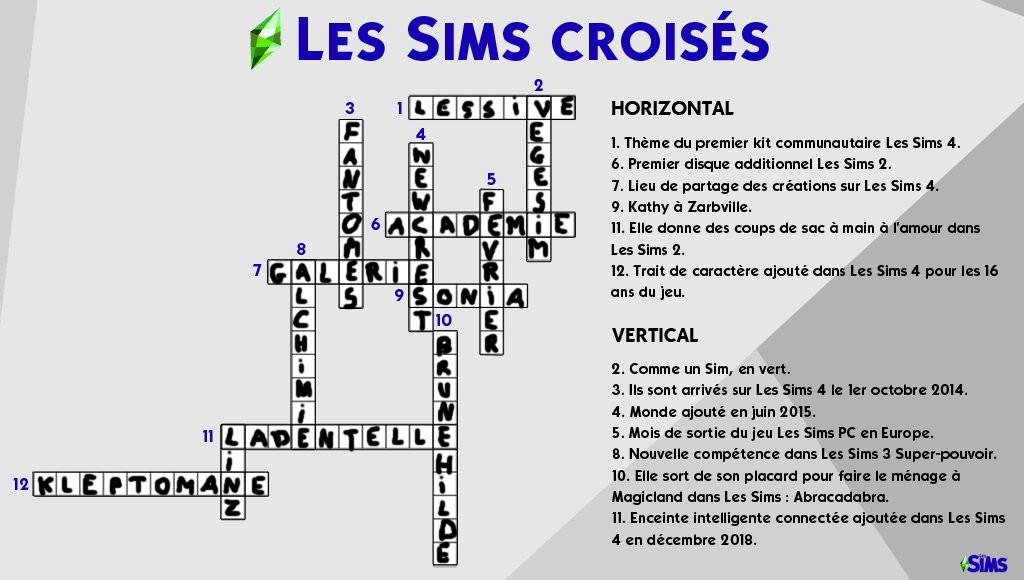 GabusTV's tweet photo. @LesSims #ResteChezToiAvecLesSims voilà mon très beau mot croisé complété ! :D https://t.co/BBmxggmYAN