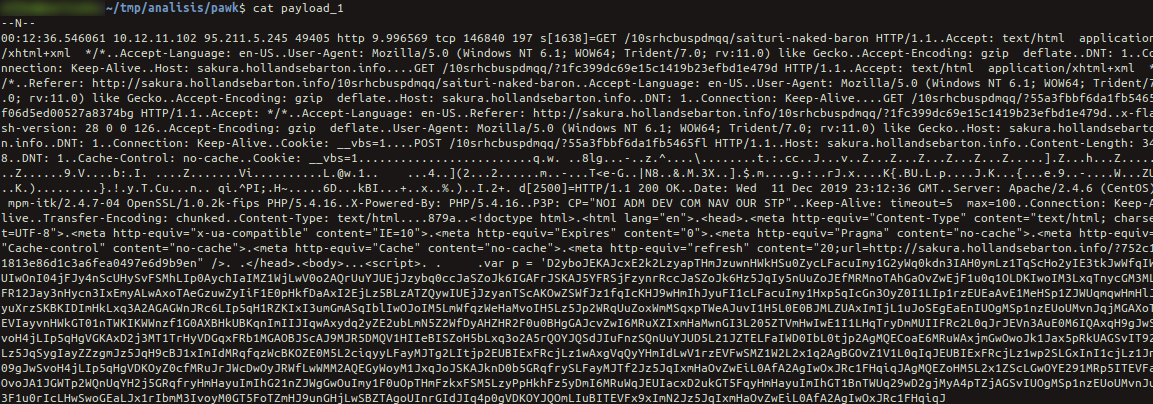 seguridadyredes's tweet photo. #pawk

tcpdump -s0 -nr malw.cap -w - |argus -U3000 -r - -w -|rasort -c, -L0 -r - -m dur -s stime saddr .. dur proto .. pkts suser:2500 duser:2500 |pawk '/DOS mode/ f[0:]' -F, -L '\n--N--\n'|csplit - -f payload_ -n1 '/--N--/' {*}|wc -l >count;seq 0 $(cat count)|sed '$d'|xargs -I{} https://t.co/EQCSGzAOGA