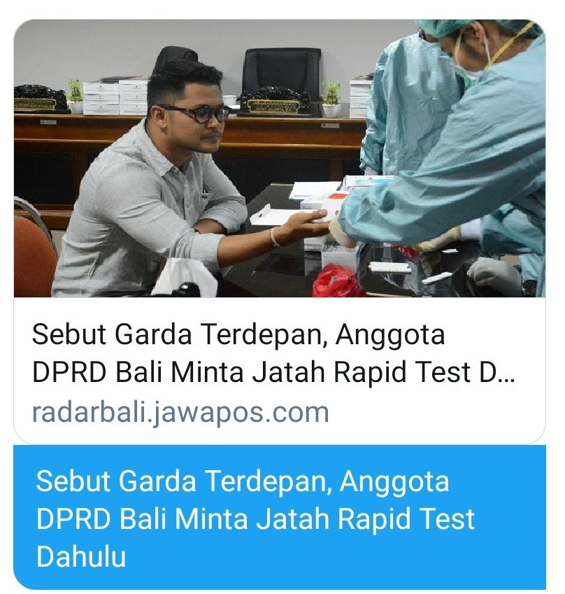 ekabali888's tweet image. 😡
#dprdbalitaktaumalu 
#dprdbali 
#rapidtest 
#COVID19 
#CoronaVirusIndonesia