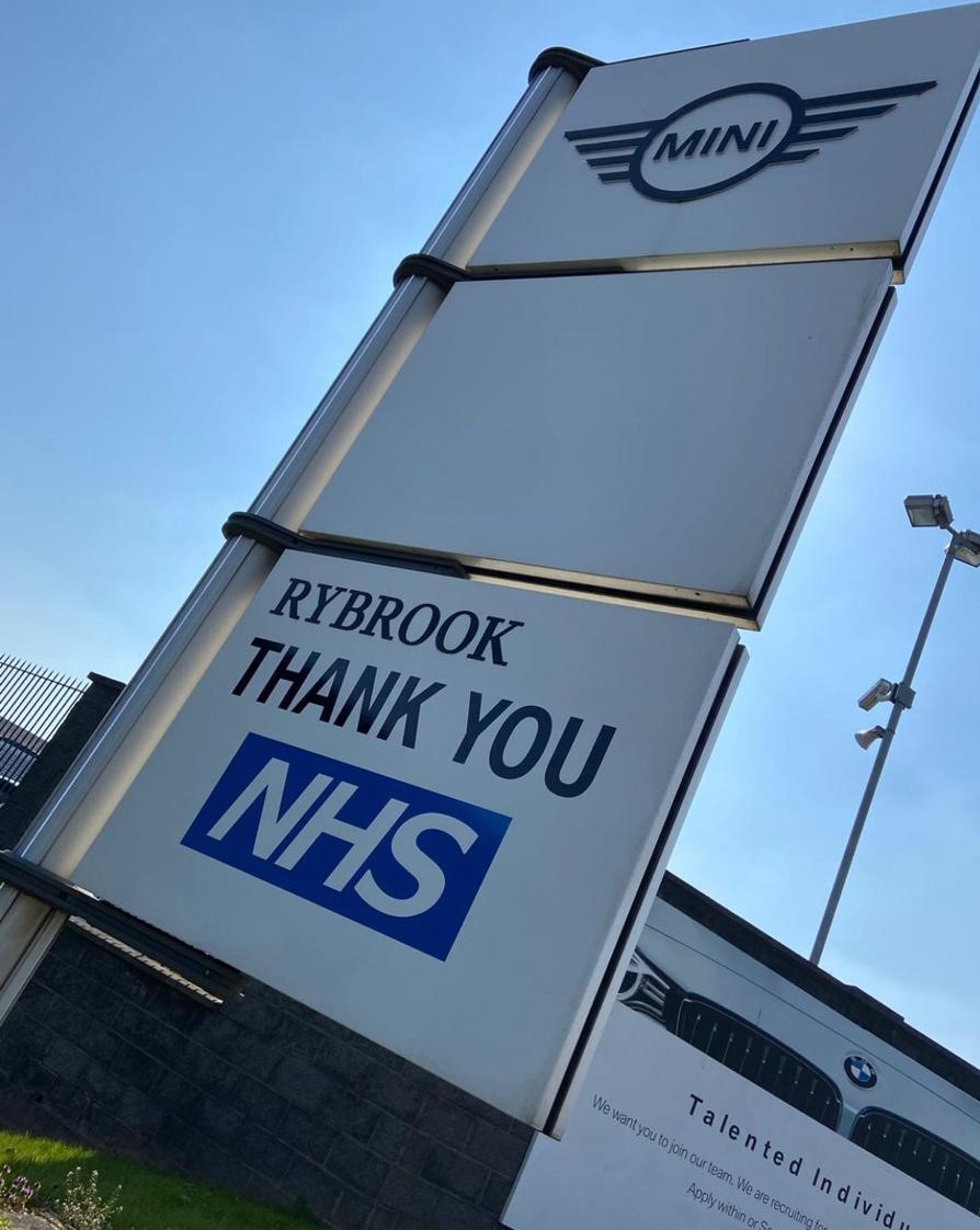 We still have a small team working in our Worcester Service Department to keep NHS and Emergency Service staff on the road. Contact us to get your vehicle booked in 01905 343595 or stayathome@rybrookmini.co.uk 

 Thank you for everything you’re doing during this difficult time!