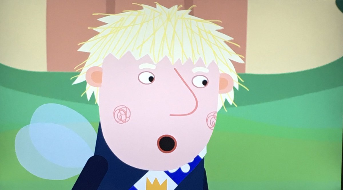 tackypictures's tweet photo. Attempting to avoid politics and then @BorisJohnson turns up on Ben and Holly https://t.co/2XhnHshoUA