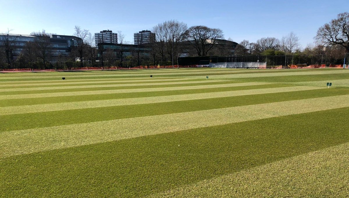 Our Groundskeeper is the only person allowed at the club during #lockdownuk. But, despite being alone, he's doing a grand job as ever 🌱💚 
#SelfIsolation #CoronavirusUK #Covid19UK