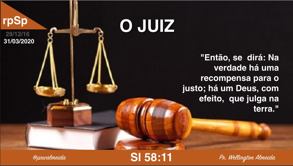 prwalmeida's tweet photo. #Sl58| A justiça tem sua raiz na piedade. "E o efeito da justiça será paz, e a operação da justiça, repouso e segurança, para sempre. E o Meu povo habitará em morada de paz, e em moradas bem seguras, e em lugares quietos de descanso."
Is 32:17,18.
#PrimeiroDeus e haverá justiça. https://t.co/wPHwiQ800z