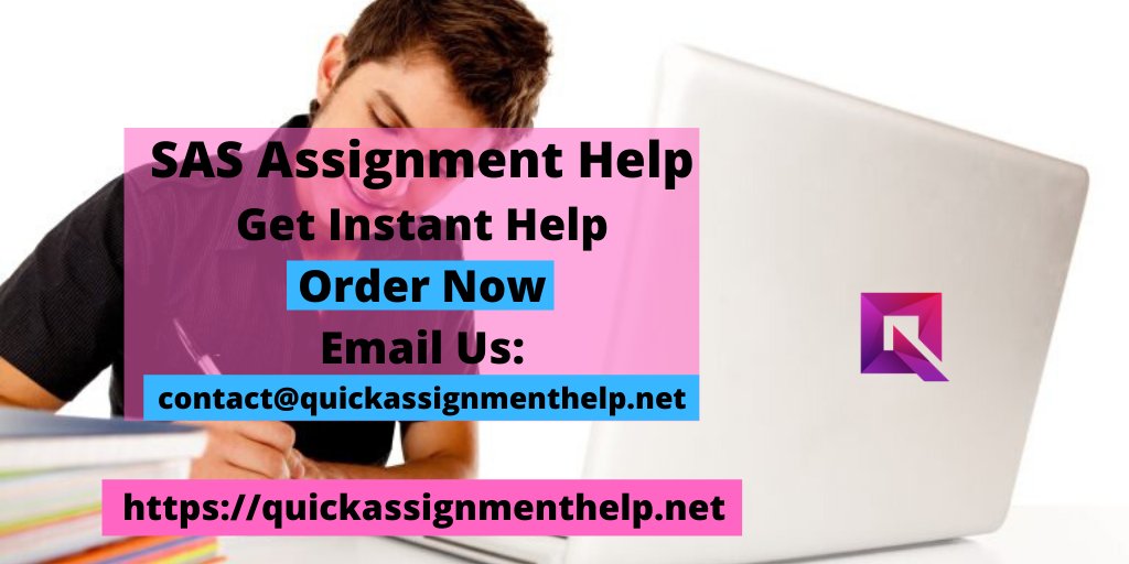 quickassignhelp's tweet image. Need help in SAS assignments? Quick Assignment Help has expert tutors who help you to solve SAS assignment quickly. For more information visit online website and talk to customer executive.. #SASassignmenthelp #assignmenthelp #dataminingassignmnethelp
quickassignmenthelp.net