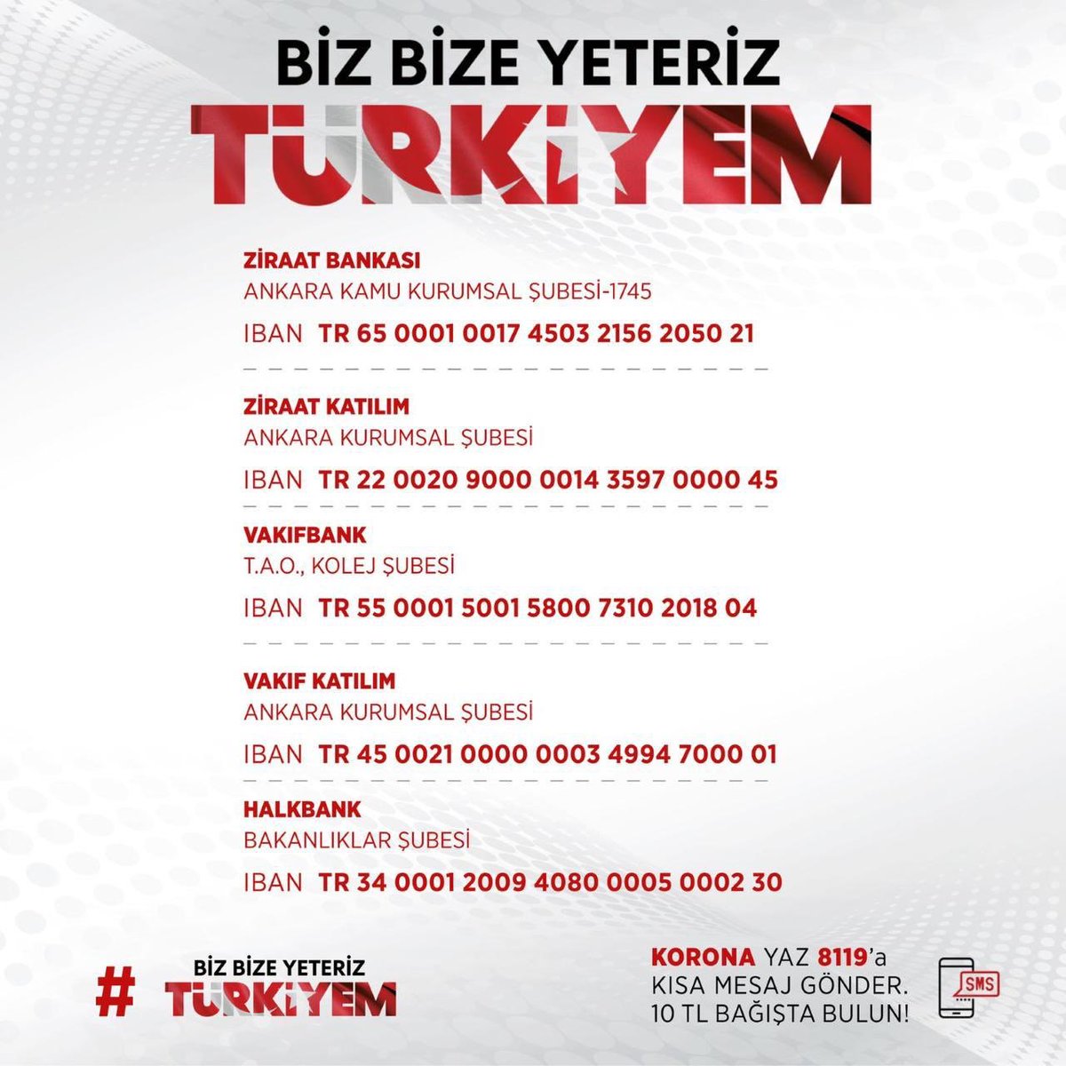 KORONAVİRÜSE KARŞI HEPİMİZ EŞİT ŞARTLARDA DEĞİLİZ. 
Maddi desteğe ihtiyaç duyanları lütfen destekleyin.
#BizBizeYeterizTürkiyem