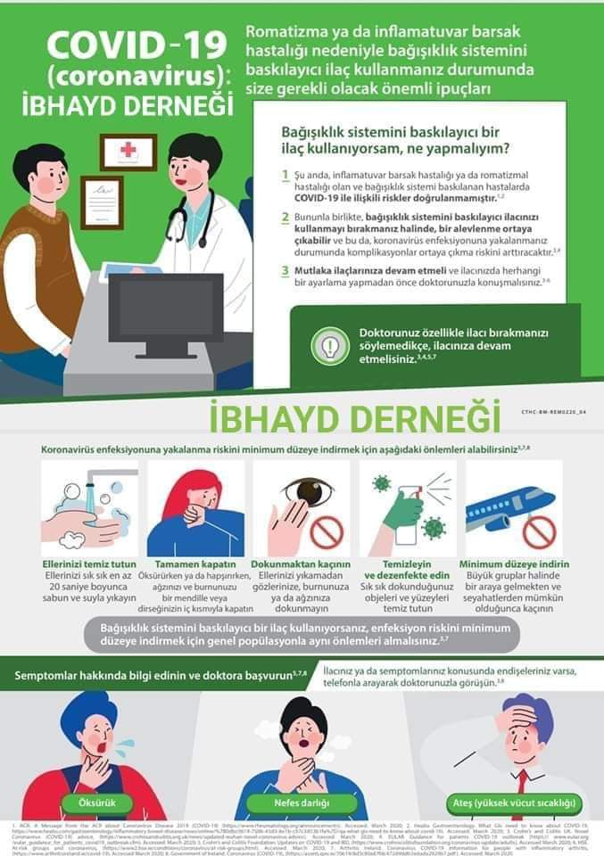 İnflamatuvar Bağırsak Hastaları ve Romatizma Hastalar İlaç Bilgilendirme İle Alakalı Bilgi Sizlerle Paylaşmak İstedik... Görsel Derneğimiz Tarafınfan Hazırlanmadı!...
#corona #coronavirüs #korona #koronavirüs #covid19  #sağlıkbakanlığı #ibhd #türkgastroenterolojider #efcca