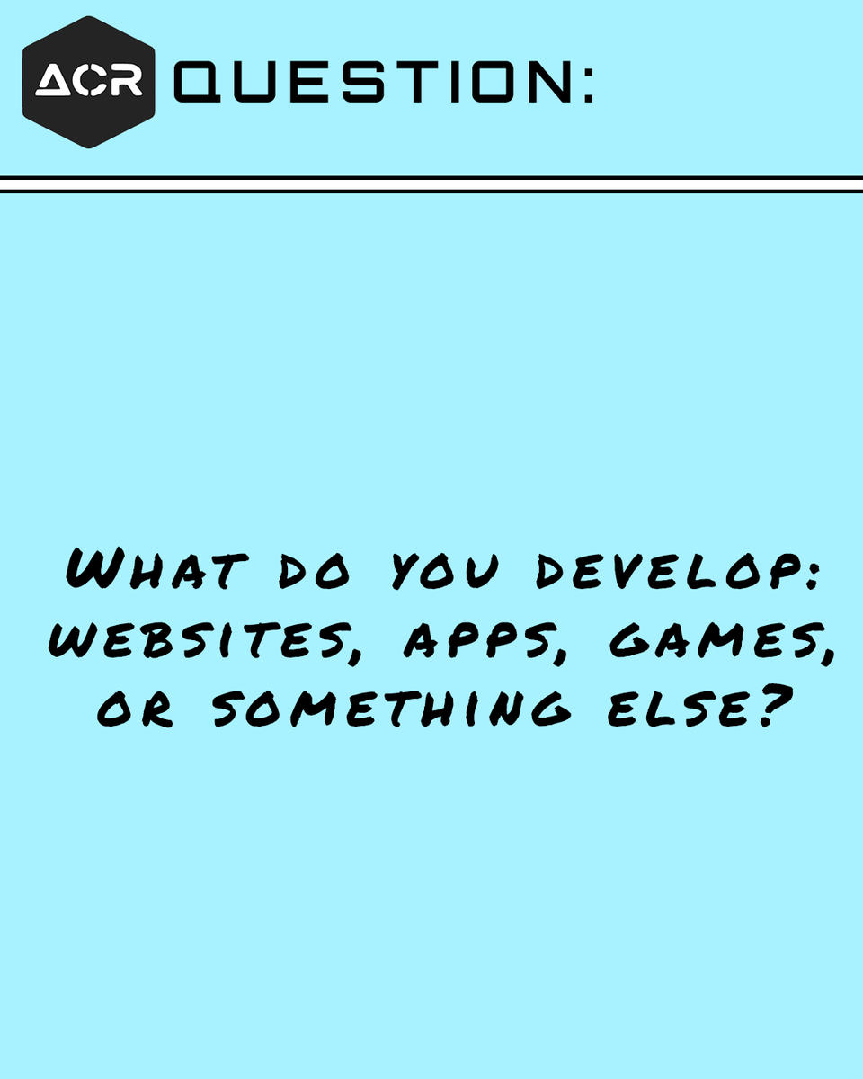 acroynon's tweet image. What sort of things do you make: websites, games, apps, etc?
#askadev #programming #askdeveloper #devcommunity