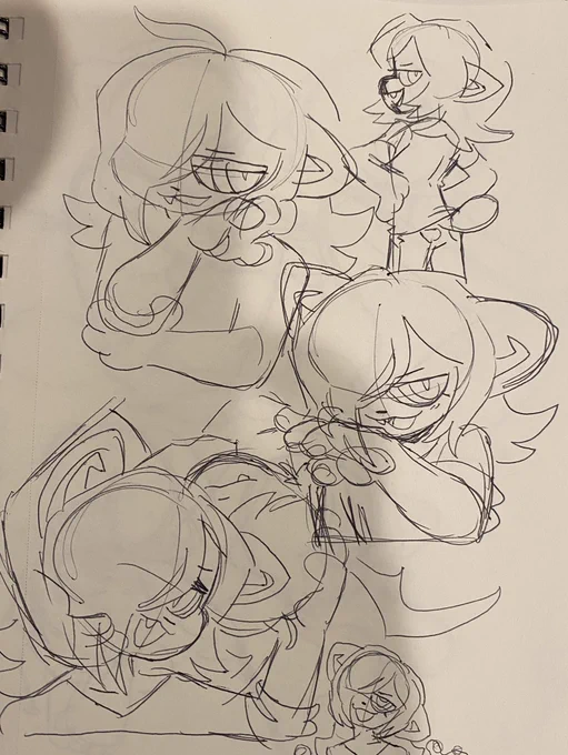general chickenscratch doodles, shrug 