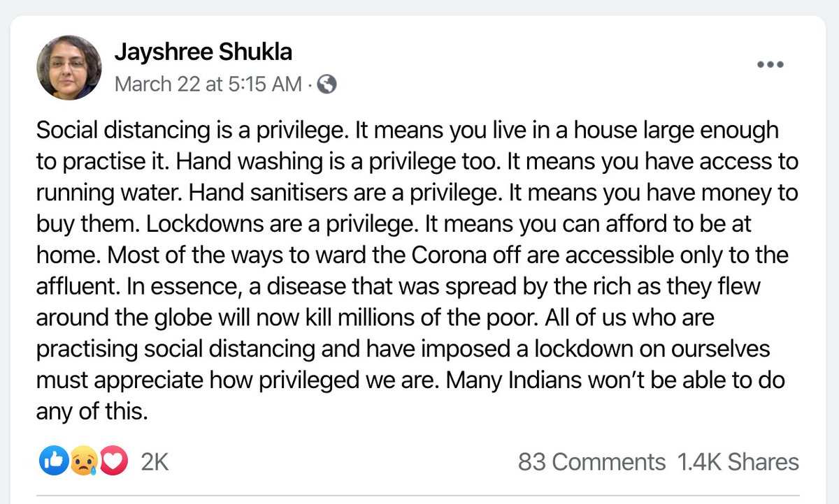 No, it WAS NOT from an Indian Doctor. This was from Jayshree Shukla, on Facebook. This is the original: bit.ly/2QYykgt