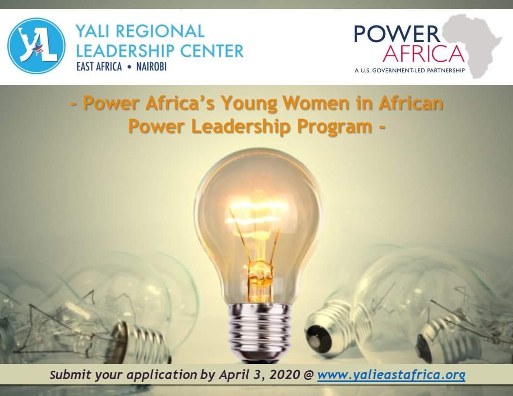 A few more days to go before the @YALIRLCEA closes the application call for women in the energy sector fully-funded by <a href="/PowerAfricaUS/">Power Africa</a>. Kindly complete your applications that are still pending and submit by April 3, 2020.
<a href="/Regideso_bdi/">REGIDESO Burundi</a> ,please encourage your staff members to apply