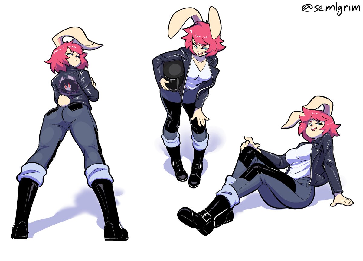 semlgrim's tweet photo. Biker bun! Character design for @MonsterGirlsFTW https://t.co/e3r8ESkf5G