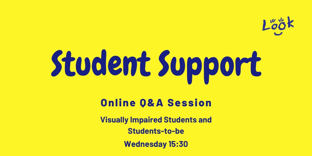 LOOK_UK's tweet photo. Are you a #VisuallyImpaired student or student-to-be, worrying
about the impact of Covid-19 on your future at University?

Join us and our expert panel @senclude @vipatuni and @Robynwatson76 for our Student Support Zoom on Wednesday 1st April, 15:30

https://t.co/kkmqICh0po https://t.co/tOvBlS0uk0