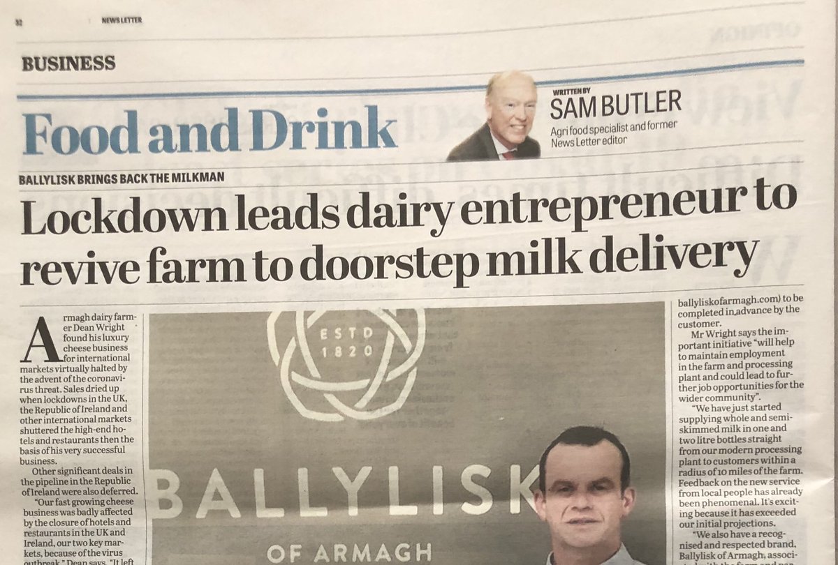 DukeSchomberg's tweet photo. ⁦@News_Letter⁩ I talk to Dean Wright ⁦@ballyliskarmagh⁩ on his farm to doorstep fresh #milk delivery service ⁦@Food_NI⁩ #lovelocalfood #tastethegreatness #tastetheisland https://t.co/WTIdttRd8H