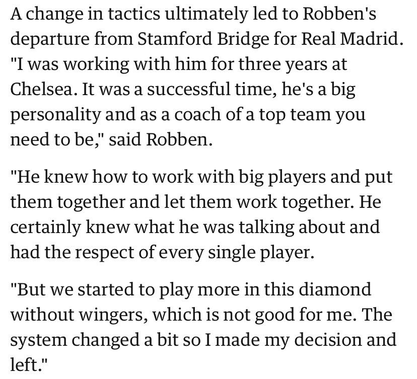 Robben & KdB on why they left Chelsea 1st pic RobbenFollowing 2 KdB