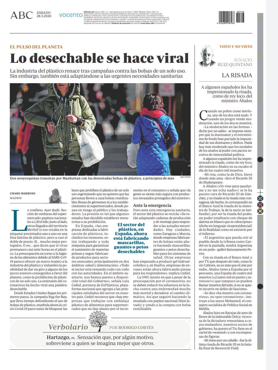 esplasticos's tweet image. 👩‍🔬👨‍🔬Los miles de empresas y trabajadores del sector de los plásticos nos hemos puesto a disposición del gobierno. La producción de envasado alimentario seguro y material sanitario es nuestra prioridad ahora 🍗💉#LoParamosJuntos #Covid_19 @abc_es