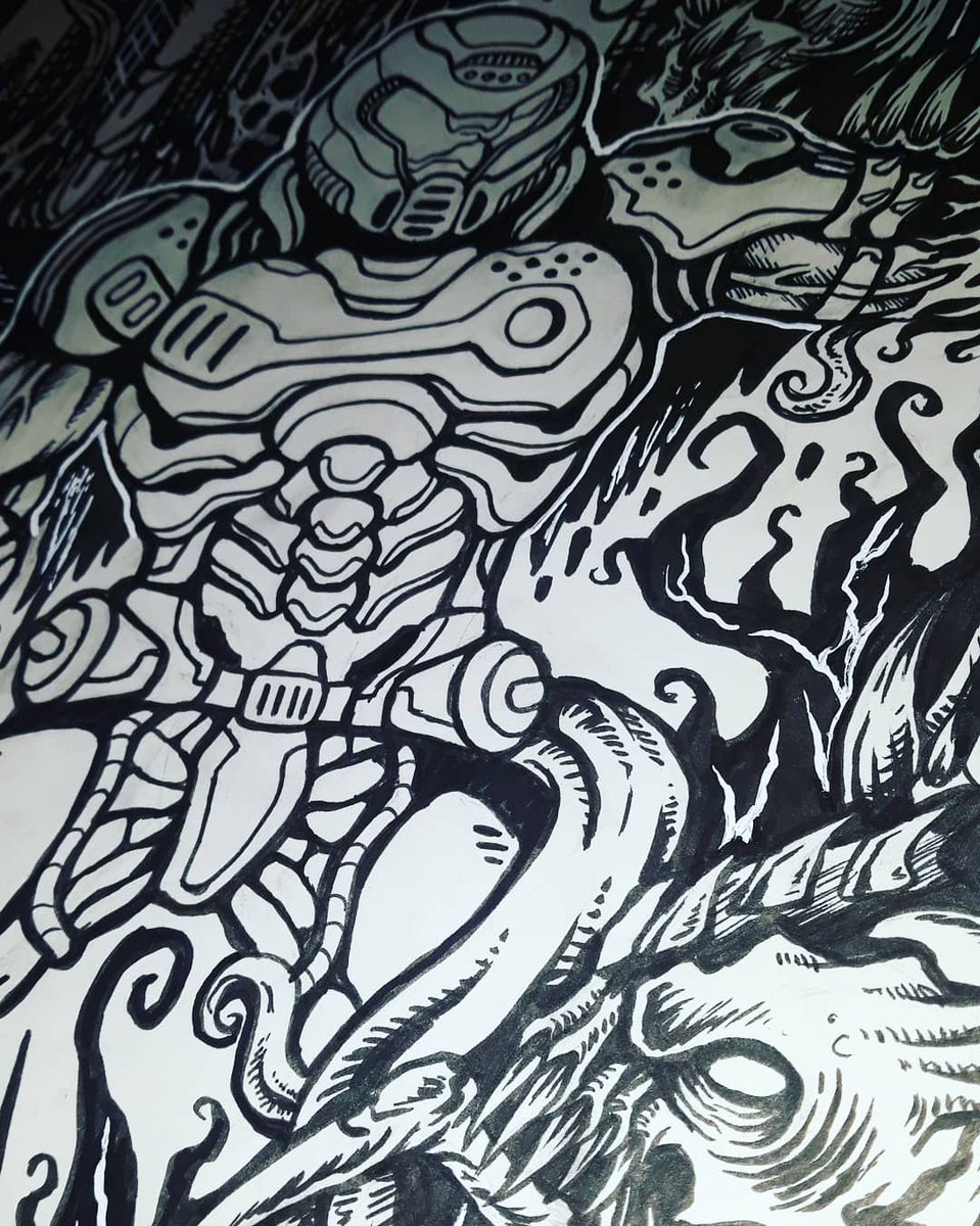 heavymental_art's tweet photo. Finished linework for a #doometernal design, Having a blast playing through Doom Eternal so far, love the fast pace gameplay and monster designs.#heavymentalart #heavymental #heavymentalartist #doometernal #doomps4 #doomfanart #patreonart #hdwallpapers #doometernalfanart #fanart https://t.co/fJicyUhl9W