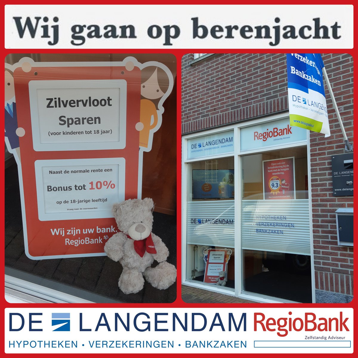 Wanneer je even met je kinderen naar buiten gaat voor een frisse neus, loop gerust door de Peulenstraat. Ook bij ons een beer achter het raam #berenjacht !