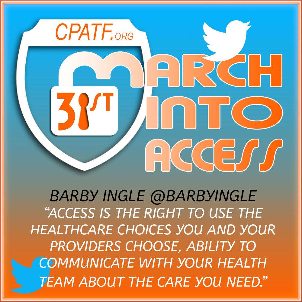 MyGeneticMeds's tweet photo. "Access is the right to use the healthcare choices you and your providers choose, ability to communicate with your health team about the care you need." - Barby Ingle @BarbyIngle #MarchInfoAccess
Join @AccessTaskForce 8pmET 3/31/2020 #PatientAccessChat https://t.co/NekMmMEmyS