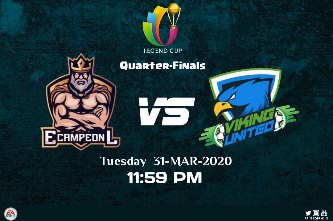VuN_Esport's tweet photo. 💚💙 MATCH DAY : 

🏆| #LEGEND_CUP
🛡| QUARTER-FINALS
🆚| @Elcampeon_fc 
🗓| Tuesday , 31-MAR-2020
⏰| 11:59 PM
📎| @legend_cup 

GOOD LUCK VUN 🇸🇱

-
#FIFA20                     , #PRO_CLUB   
#فيفا20 ، #برو_كلوب https://t.co/ie2ig3Ug90