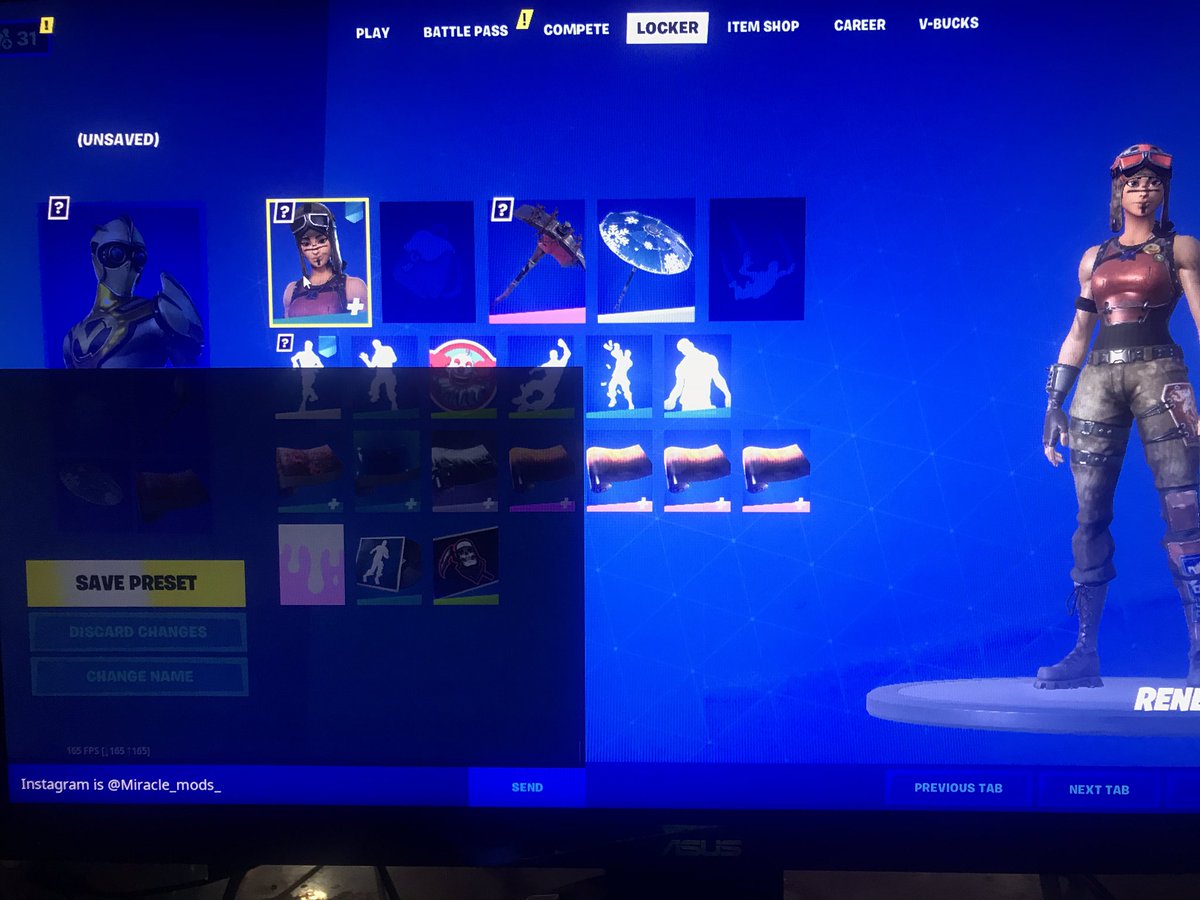 Adamtheplugzz's tweet photo. Selling/trading my renegade raider with raiders Revenge FA 150+ skins 
Lobby proof linkable to ps4/Xbox email changeable 50+ vouches #fortnite #renegaderaider #fortniteaccount #fortniteaccounts #fortniteaccountforsale #raidersrevenge #tfue #ninja #KeepStretchedRes #reconexpert https://t.co/BNrfvyjXXt