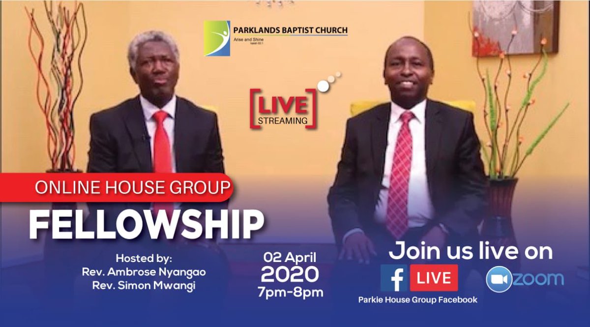 MativoMJohn's tweet photo. Online House Group Fellowship hosted by Pastor Ambrose and Pastor Simon on 2nd April 2020 @ParkieBaptist #RedemptiveStatus https://t.co/vBv228k1ai