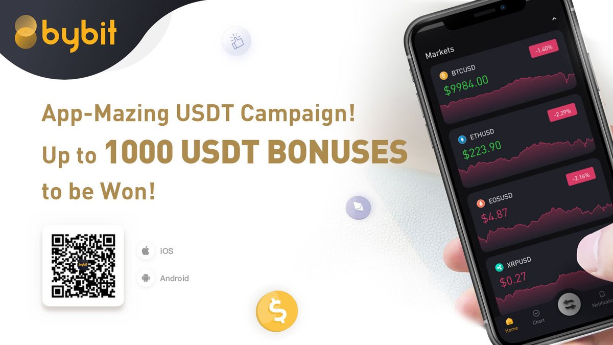 App-mazing $USDT Campaign giveaway ⁠— Share your Feedback!

✅ Login and trade on the #Bybit App
✅ Head to this page: bybit.com/bybit-usdt-cam…
✅ Share a screenshot of your traded volume and feedback below

💰 3 winners with the most creative feedback will win $10 bonus each!