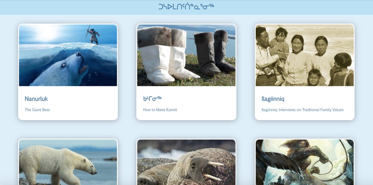 TIOntario's tweet photo. Check out these awesome Inuktitut stories & videos! Learn how to make Kamiit or read the story about Nanurluk, The Giant Bear. Great stories and learning materials for all ages.
https://t.co/hcRXzFts7B
#inuit #culture #inuitlanguage #inuktitut @TIOttawa https://t.co/GSnbk9Tye9