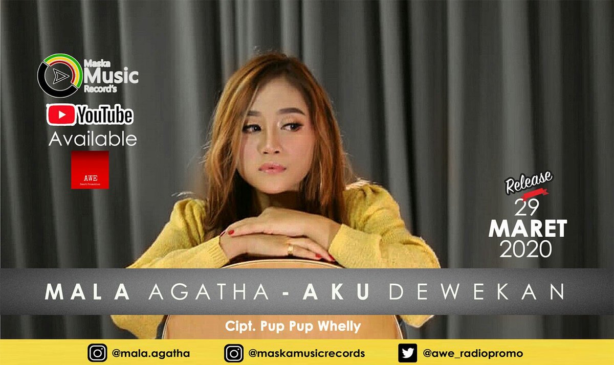 ramamafm's tweet photo. #latepost #pemutaranserentak single dangdut AKU DEWEKAN - MALA AGATHA ciptaan Pup Pup Whelly produksi Maska Record di #dangdutasyik 
@aweradiomusic

#ramamfmbangka

MD @juwitapurnama1 
 
@aWe_Radiopromo https://t.co/dOYpSysGJW