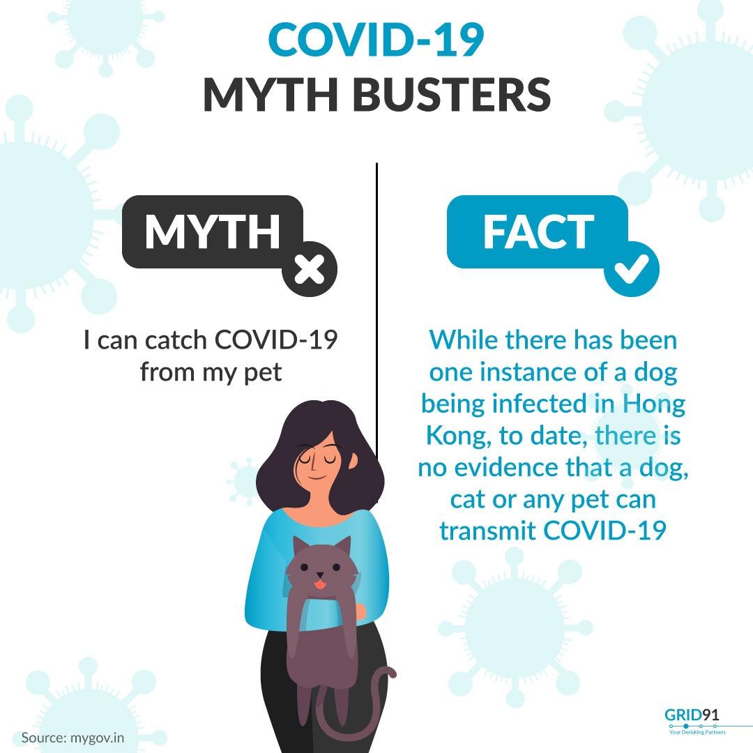grid91_official's tweet photo. As the outbreak continues to create panic, @grid91_official helps bust some myths and brings you facts to avoid confusion and spread of misinformation.
#mythbusters #grid91solvingmisconceptions
#FactsNotFear #CoronaVirusFacts #IndiaVsCorona #Coronavirustruth https://t.co/FyhegA6uPh