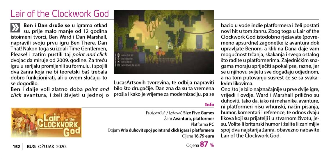 danthat's tweet photo. I don't know what this says because it's in Croatian and I can't lazily Google translate it because it's an image, but I'm ASSUMING 87% is good #ClockworkGod https://t.co/1lsoWRGBrg https://t.co/Fd64rjOIfk