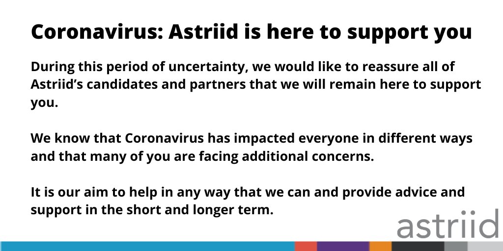 Astriid_No1's tweet photo. We know that many of you are concerned about #covid19. We would like to reassure our candidates and partners that we support you and are here to offer help in any way we can through these extraordinary times. If you have any questions please get in touch https://t.co/TjwJ1HSaZr https://t.co/tHdHJ88LwG