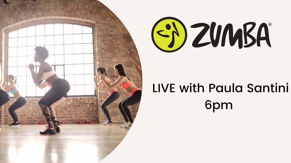 SportLancaster's tweet photo. Tonight LIVE Zumba PLUS at 6pm with Paula Santini - Join her for 30mins Zumba, plus 30mins abs, legs, arms and glutes 💃

Click this link to join the Zoom Meeting: https://t.co/3N7Hsqb4Fs 
Meeting ID: 613 389 707 https://t.co/viYognrApq