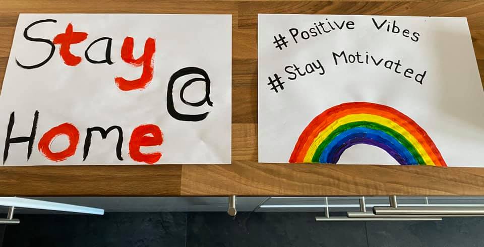 NTCouncilTeam's tweet photo. Households across the borough are helping to get the message out to try and stop the spread of COVID-19. The message is simple...

#StayatHome
#ProtecttheNHS
#SaveLives https://t.co/BGcCmoIbaF