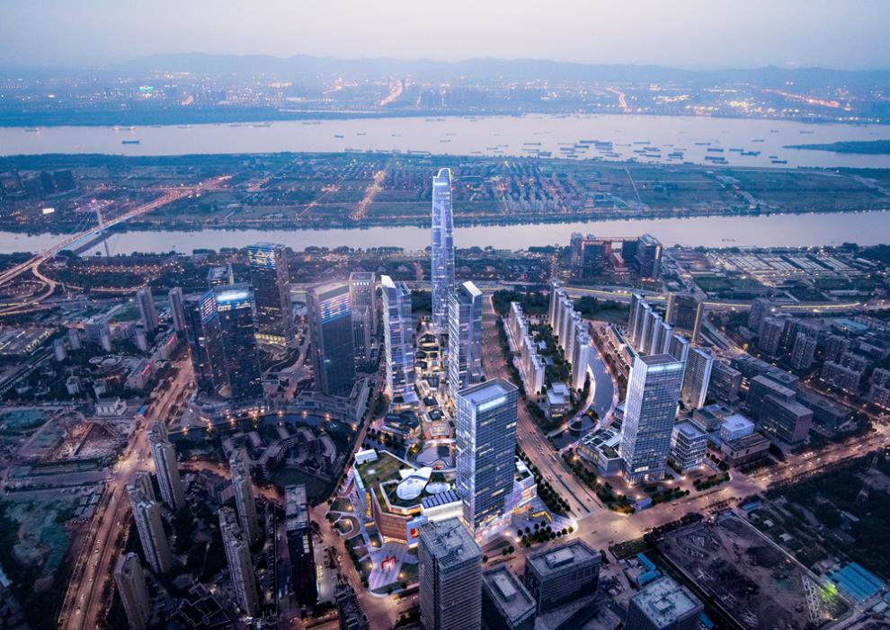 Suning_Group's tweet photo. #SuningRealEstate Yesterday, Suning's Chairman Zhang Jindong launched the Phase 2 development of Suning Intelligent City in the city of #Nanjing. The Suning Intelligent City is Suning's take on what the future of #O2O and #FullScenario #retail looks like. https://t.co/d0e2sfuDId