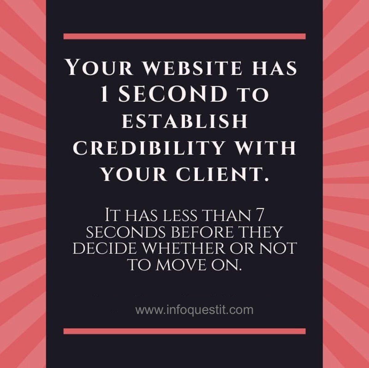 infoquestit's tweet photo. Your Website is more than a brochure, It's your virtual address 24/7
Providing value to businesses and a strong point of  marketing tool, why compromise on it ?

#webdesign #design #graphicdesign #website #webdevelopment #marketing #webdesigner #digitalmarketing #web #branding https://t.co/KJZ23sTwW5
