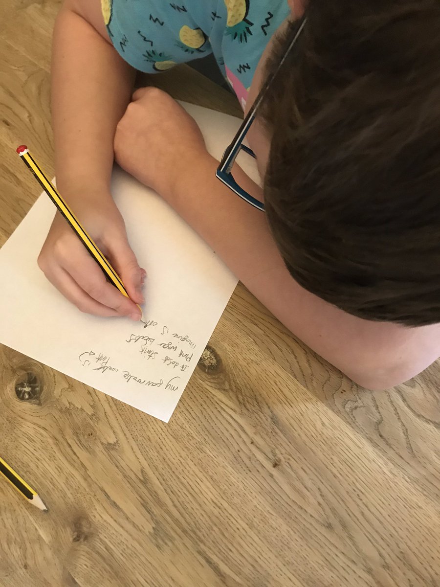 Drafting his poem, working with his oldest sister today. <a href="/y5_windmill_CE/">y5_windmill_ce</a>  @siftalinds