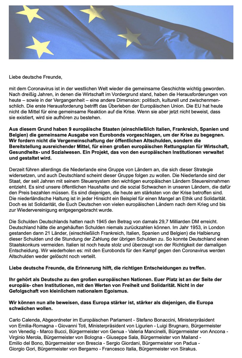 Sebastiano Toffaletti Una Traduzione In Inglese Della Lettera Please Questa Campagna Deve Andare Ben Oltre La Germania T Co Dr1rydwf85