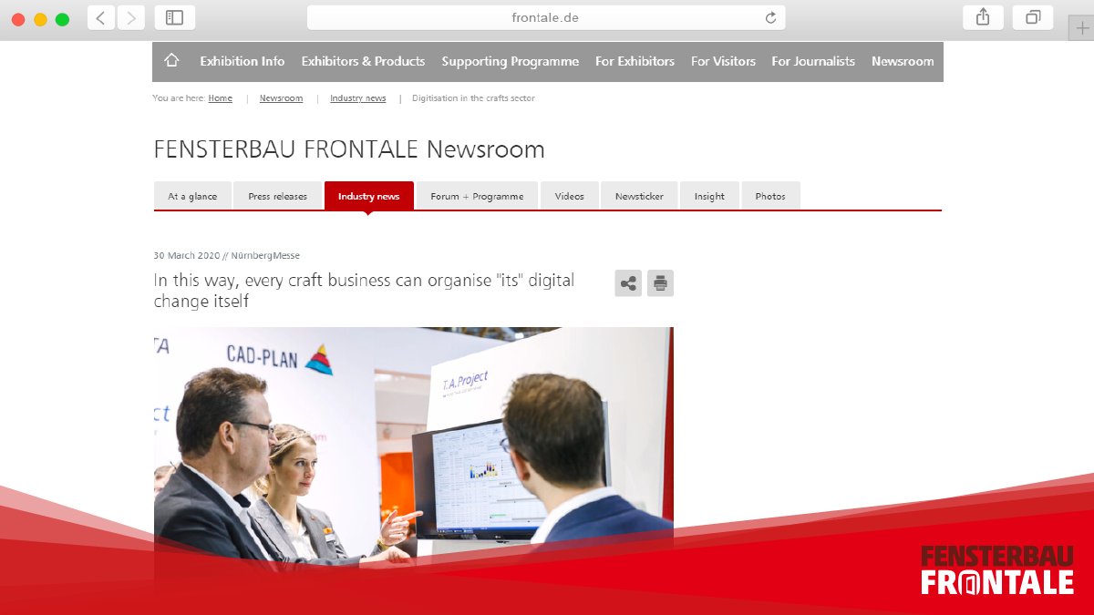 fensterbau's tweet photo. #FFdigital - How can trades-based businesses organise their digital transformation? And what are the advantages of digitalisation for craftspeople?

Read the answers to these &amp; more questions in our latest article:
👉 https://t.co/m7QooqsAy1

#fensterbaufrontale @nextbusiness_it https://t.co/LnvQkSOklY