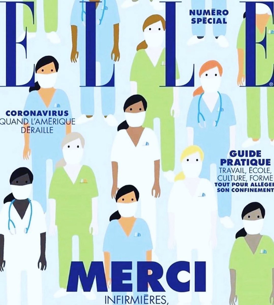 BCouillard33's tweet photo. La presse rend hommage aux femmes, indispensables pour affronter cette crise sanitaire.

En 🇫🇷, les 🚺 représentent :
88% des infirmiers 
90% des hôtes de caisse 
82% des enseignants 

Médecins, infirmières, aides-soignantes, enseignantes, hôtesses de caisse..., nos héroïnes ! https://t.co/GAw09DL9uO
