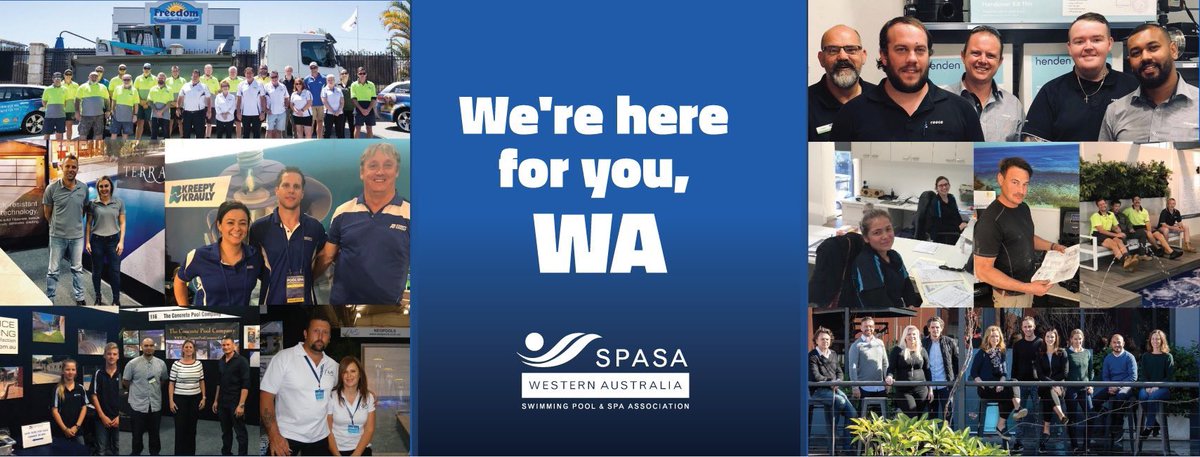 SPASAWA's tweet photo. We’re here for you WA! 
.
SPASA WA is here to support our members and offer guidance and assistance during these unprecedented times. 
.

#SPASAWA #SPASA #association #support #pool #spa #manufacturing  #construction #essentialservice #covid_19 #coronavirusaustralia https://t.co/DBYOmvWHcn