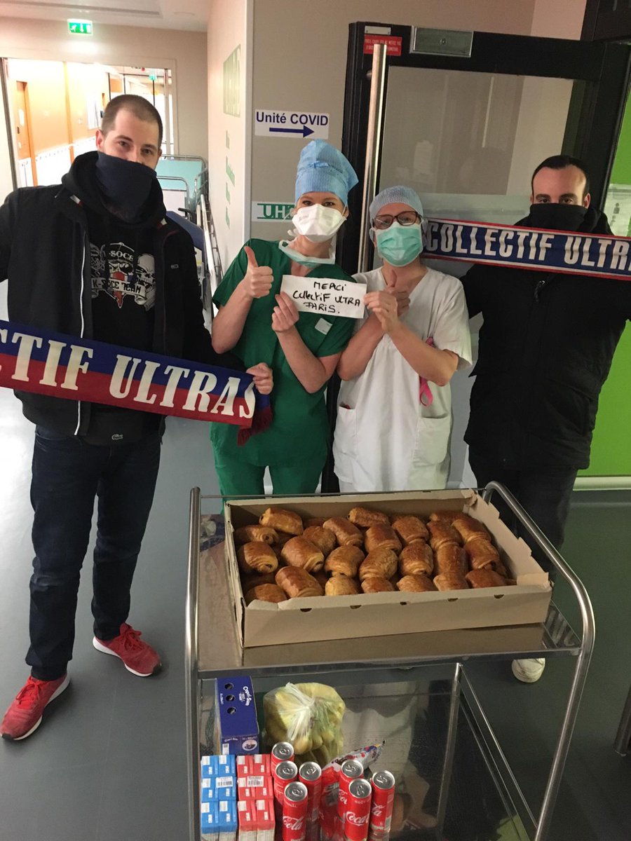 Co_Ultras_Paris's tweet photo. Livraison et distribution de petit déjeuner (200 viennoiseries et 100 briques de jus avec d’autres denrées alimentaires )dans les différents services spécial covid-19 de l’Hopital Simone Veil à Eaubonne , 95 Val d'Oise
#SoutienAuxSoignants #EnsemblesRestonsChezNous https://t.co/Prx5LVVTaM