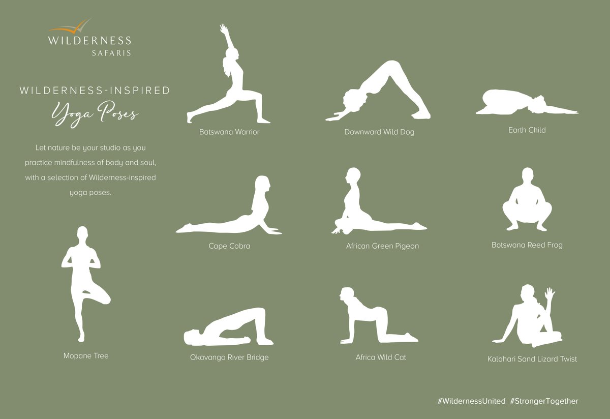 WeAreWilderness's tweet photo. For those who are stuck at home or about to go on lockdown, here are few fun yoga poses with a #WeAreWilderness twist that will hopefully make you smile (… and good luck to all the yoga novices!) 
#WildernessUnited https://t.co/qtDIhAq5vU