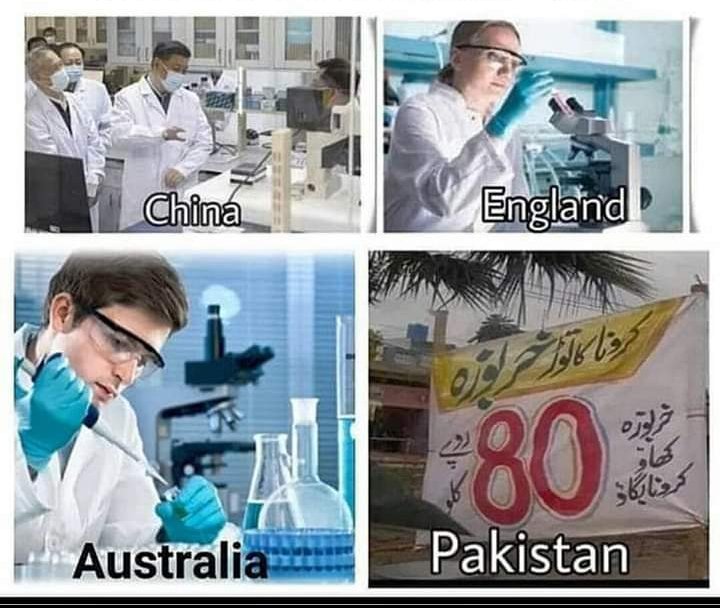 iTigerOfficial1's tweet photo. Different countries are trying to be Control on Corona Virus... 😁
#CoronaInPakistan https://t.co/7NWHTin89D