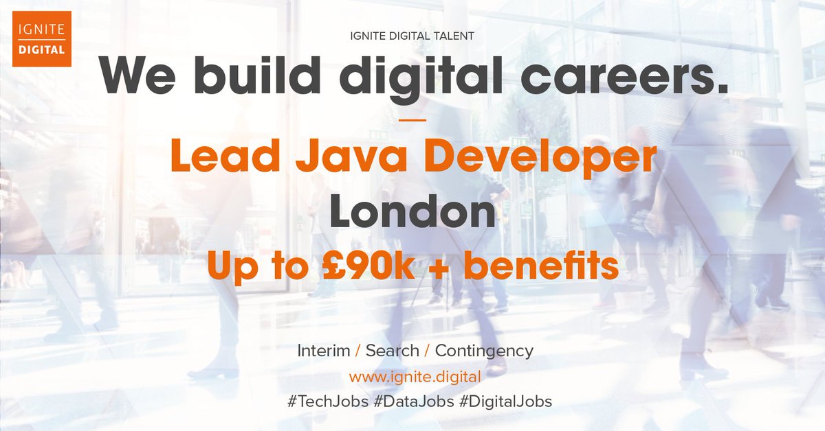 IgniteDigitalHQ's tweet image. We have a fantastic opportunity for a Java Developer at a leading company in London! Head to our website for more details. We can arrange remote interviews for this role. 
#JavaRoles #DeveloperJobs #LeadJavaDeveloper #TechJobsLondon #TechJobs