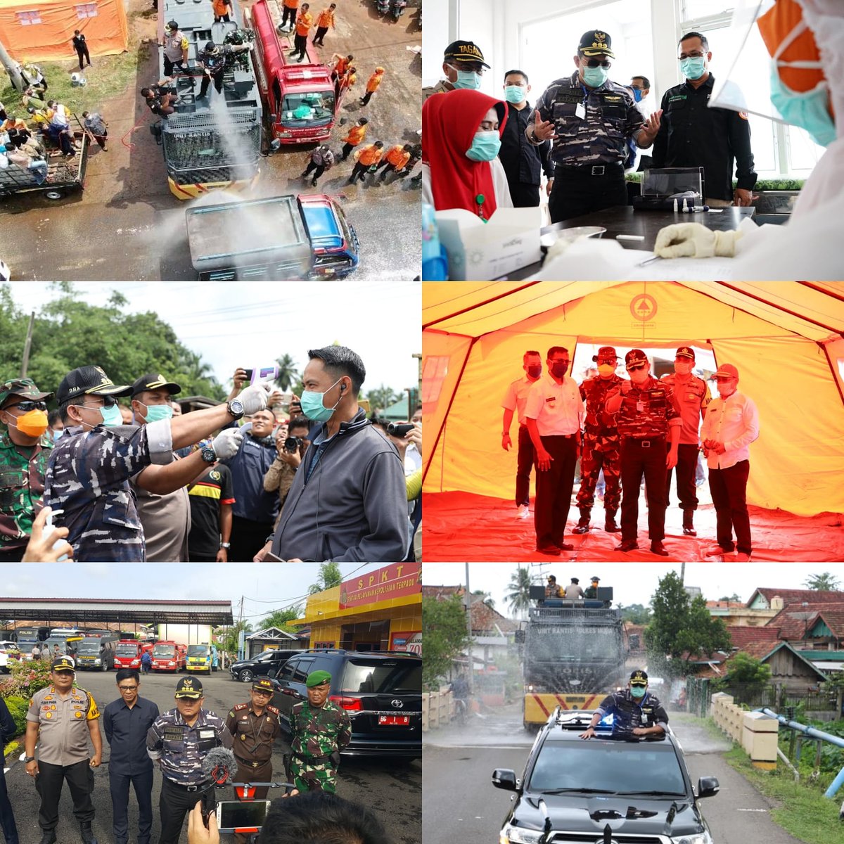Arianto80301875's tweet photo. Bupati Muba bersama Forkompimda
Razia di perbatasan Muba. Org dicek sebelum diizinkan masuk. Puskesmas Lais disiapkan kalau ada suspect, lgs rapid test.
https://t.co/RGFWP9MXlx
#CegahCovid19 #LawanCorona #Forkompimda #mubamajuberjaya #karantinawilayah #pemkabmuba #polri #tni https://t.co/x2Tc7LnAlw