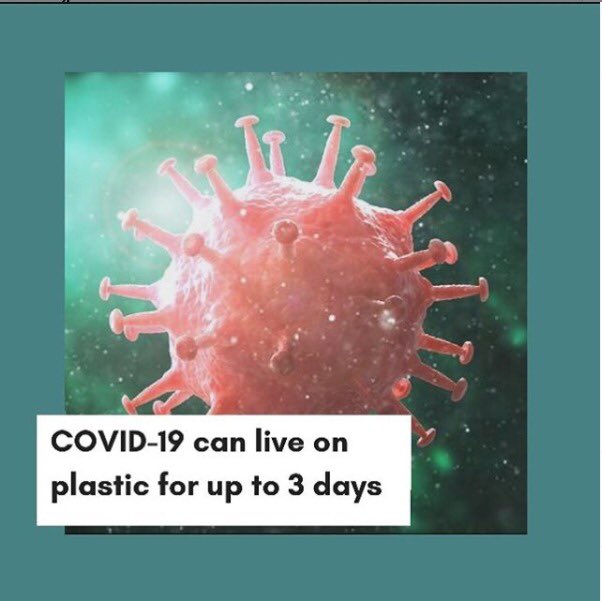 GreenJhola's tweet photo. If you didn’t have enough reasons to dislike plastic, here’s another one to add to your list, study has shown that Corona virus can last for up to 3 hours on aerosols, 4 hours on copper, 24 hours on cardboard and up to 2-3 DAYS on metal and plastic https://t.co/Y89xsLFPzL