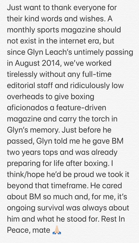 KOwriting's tweet photo. Thoughts on @BoxingMonthlyED 1989-2020 👊🏻 https://t.co/pIOyNHlcw2