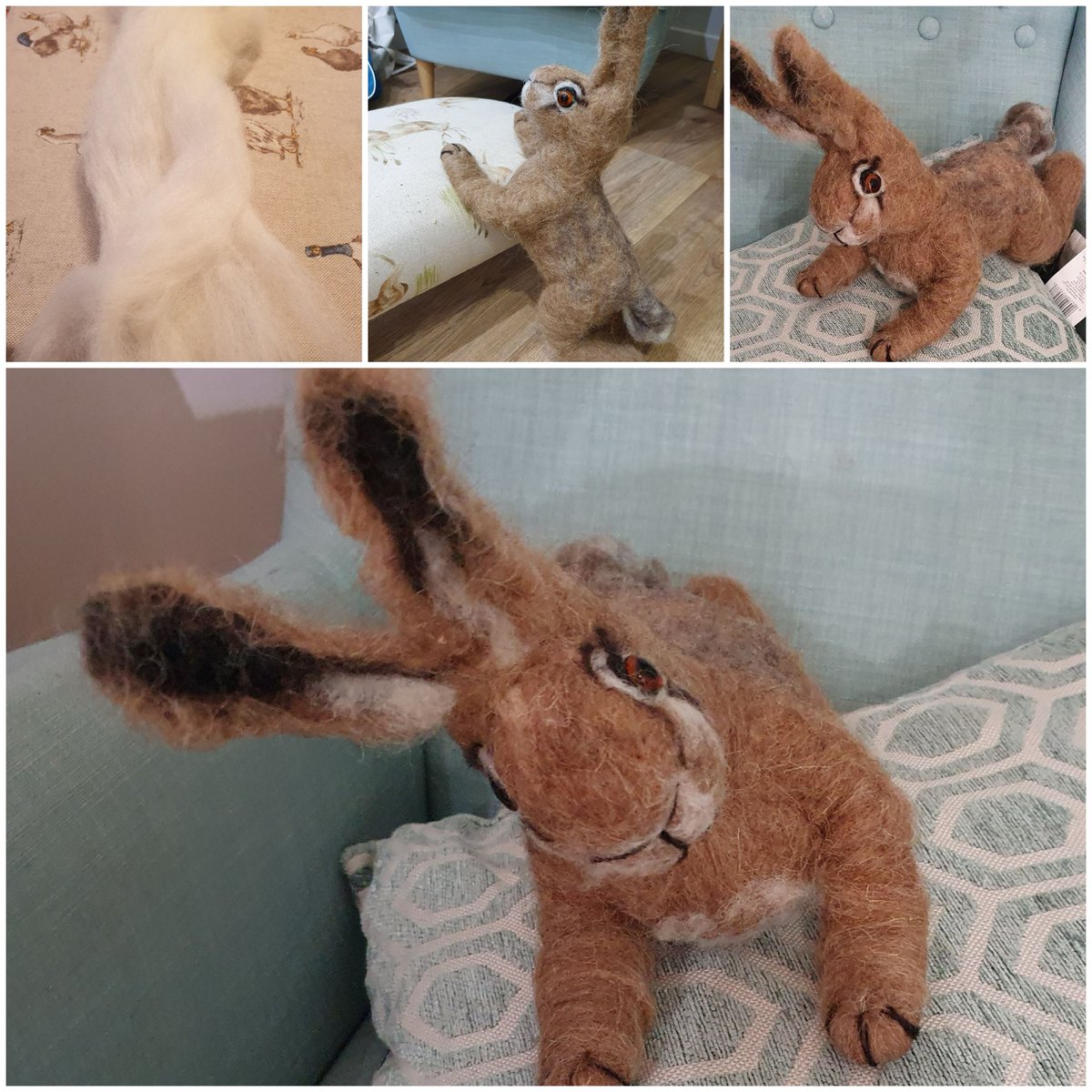 AlisonBloor's tweet photo. Mad March Hare ! Loved making this 💗 #needlefelt #needlefelting #getcrafty #themakerss https://t.co/Y0LhZ60QZK