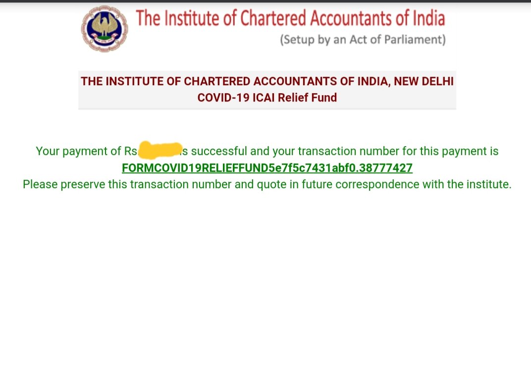 Being the member of world largest and prestigious Accounting body i have done my part.
I would request people lets be unite and fight for the cause. <a href="/theicaibos/">The ICAI BOS</a> <a href="/narendramodi/">Narendra Modi</a> <a href="/PMOIndia/">PMO India</a> <a href="/nsitharaman/">Nirmala Sitharaman</a> <a href="/ianuragthakur/">Anurag Thakur</a>