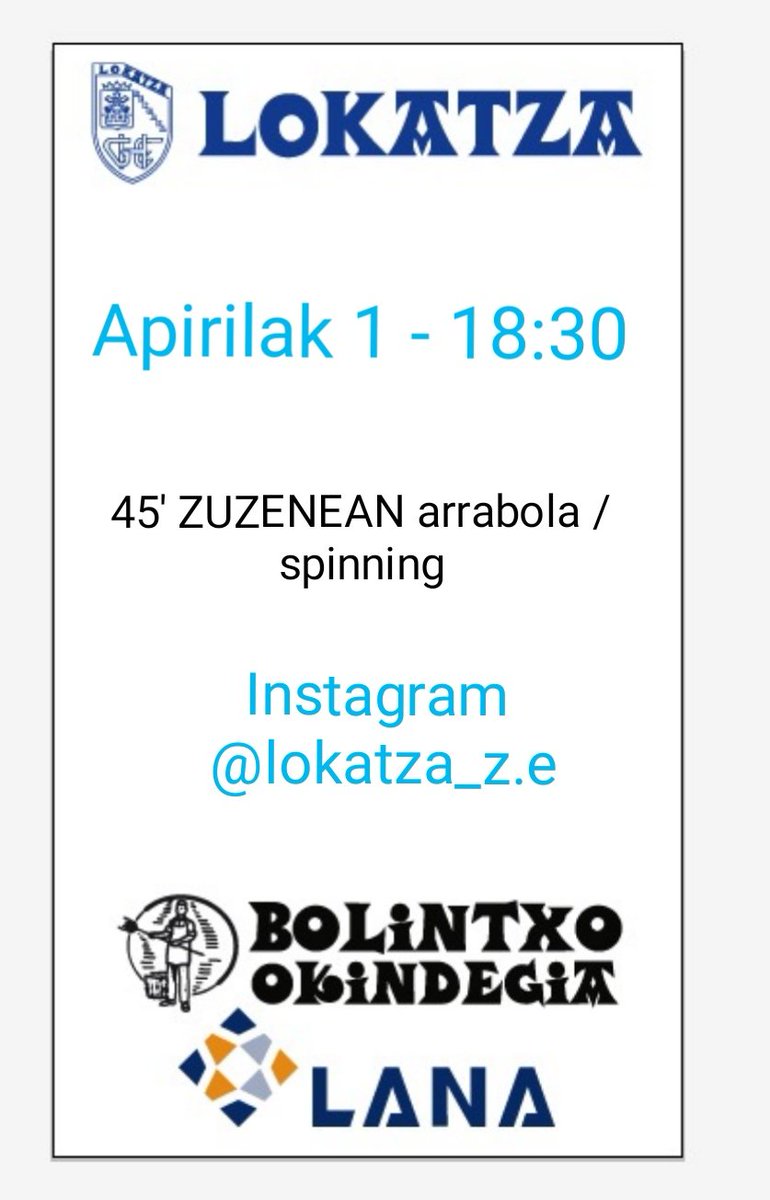 Lokatza_ZE's tweet photo. Spining / Arrabola 

ZUZENEAN

@BergarakoUdala 
@AyerzaAitor 
@XabierUsabiaga 
@goiena 
@zikloland 
@mugimenteuskadi 
@biciciclismoweb 
@deportesdv 
@oskarguinea 
@juliri95
@MikelAristi
@aritzkl
@mikel_arregi
@AlfontsoA
@FundaCiclisEusk

#bergara https://t.co/Xxkc8cQTv4